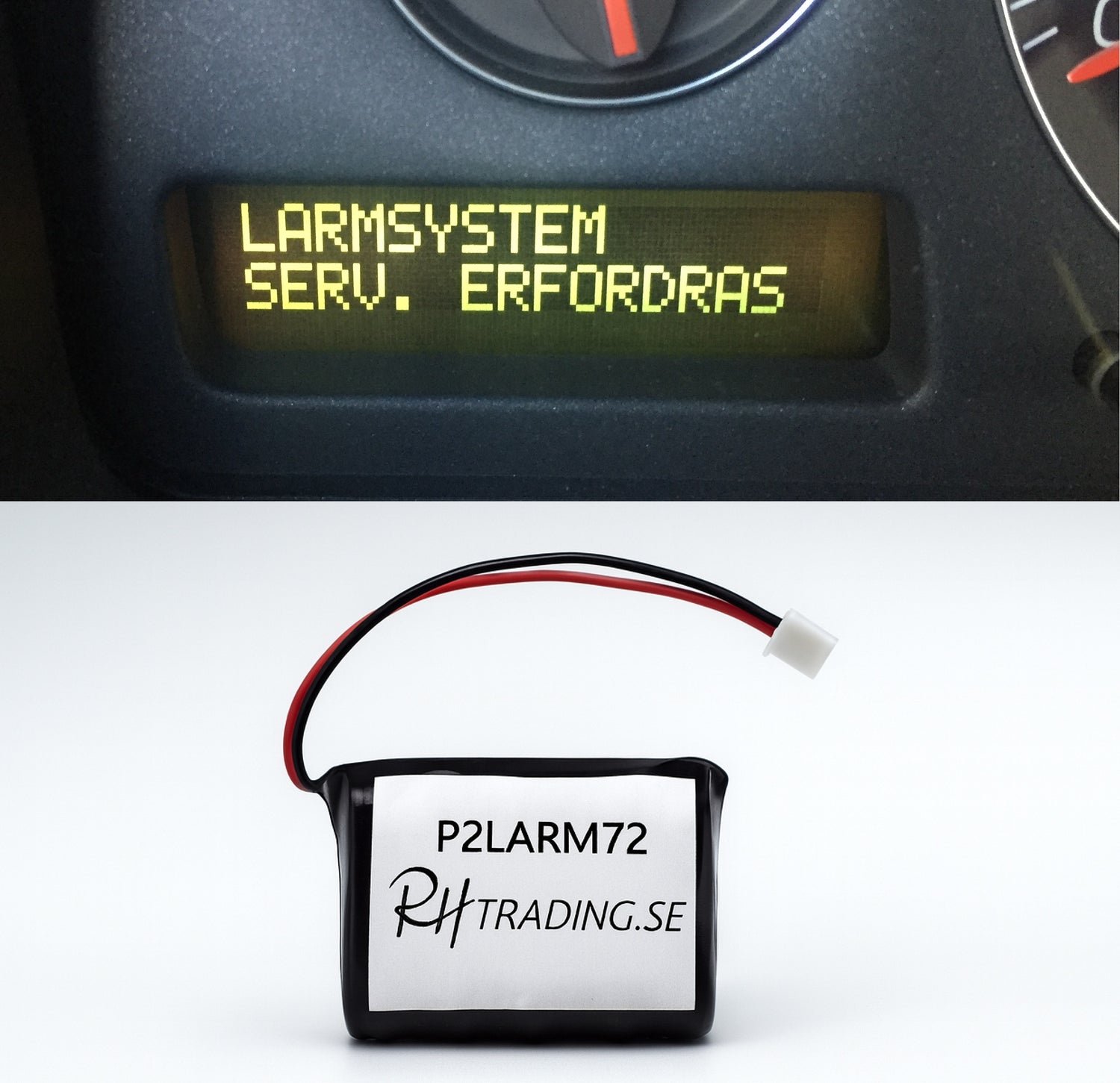 Larmsiren Ersättningsbatteri Volvo P2