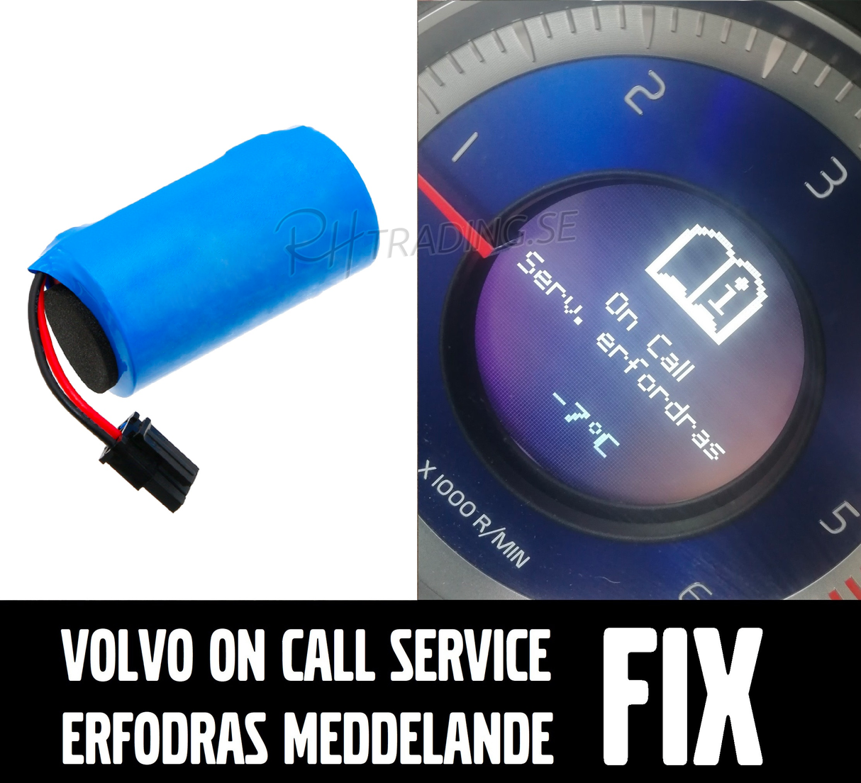 Volvo on Call • 3V Ersättnings-batteri • 30782872