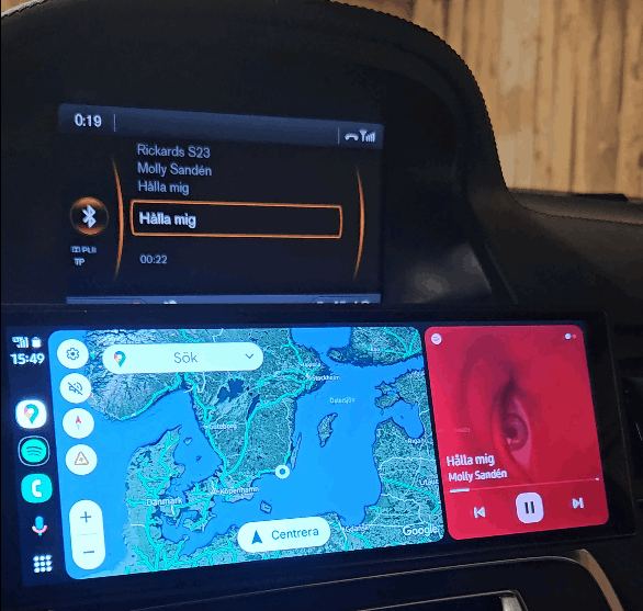 Apple Carplay / Android Auto tilläggs-skärm • Passar alla Bilar