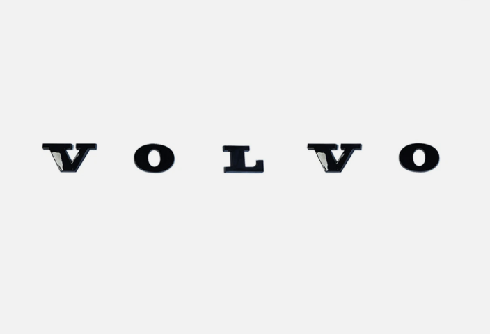 Black VOLVO emblem for the trunk lid • With template